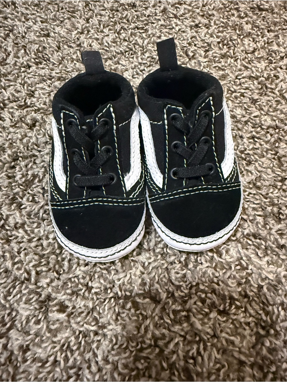 Vans Baby Black and White Skate Sneakers